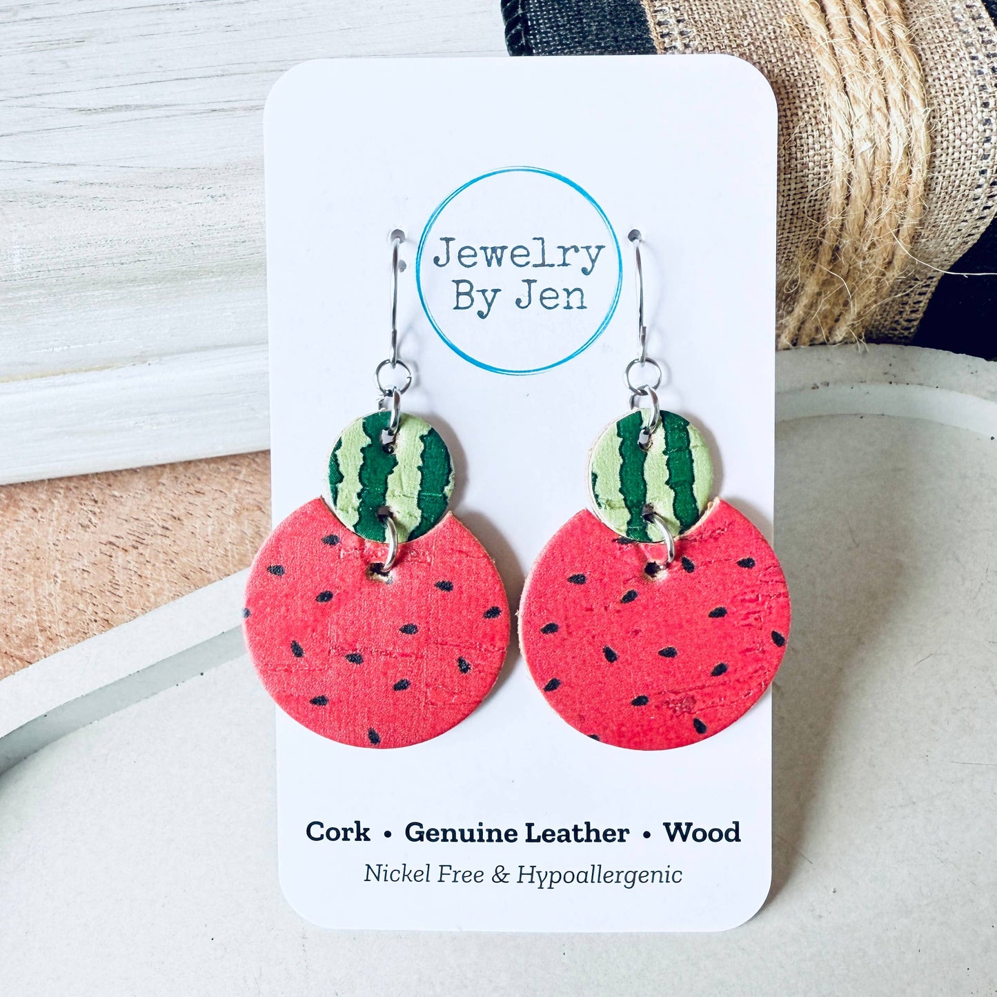 Watermelon Luna Earrings