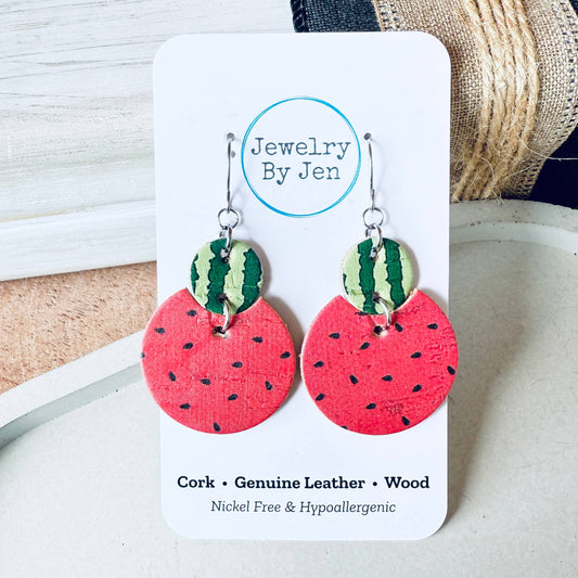 Watermelon Luna Earrings