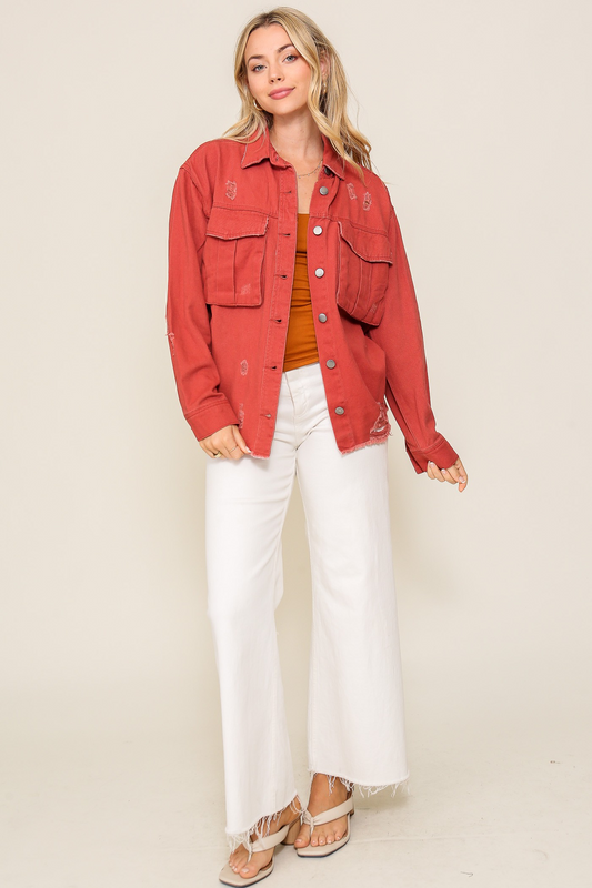 Hanging In there Denim Jacket