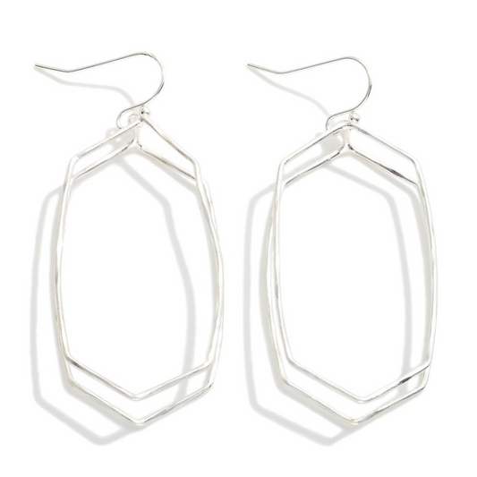 Hexagon Drop Earrings