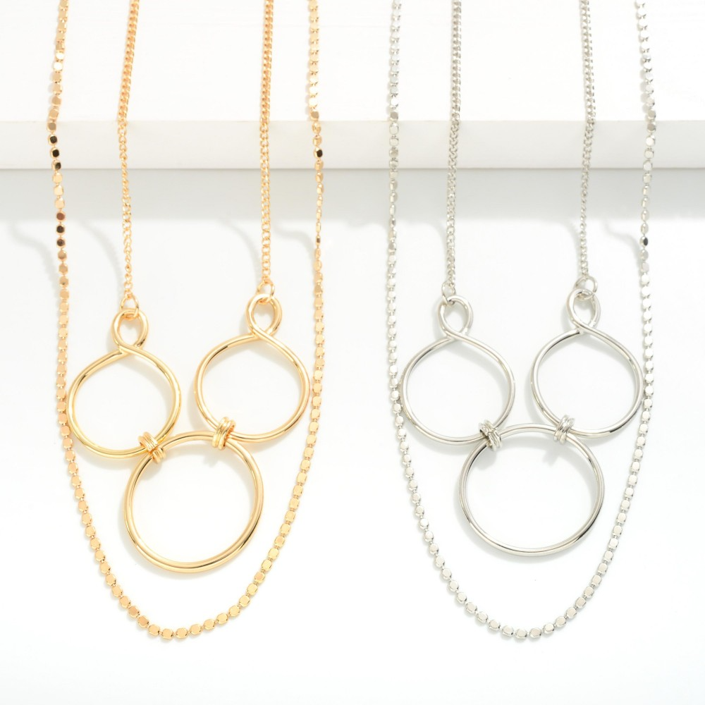 Double Strand Circles Necklace