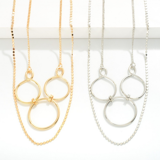 Double Strand Circles Necklace