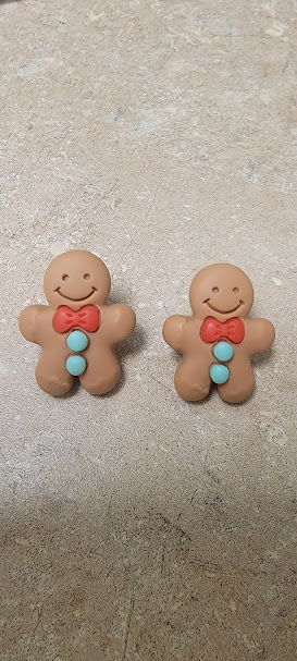 Gingerbread Man Studs