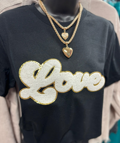 Love Chenille Patch Tee