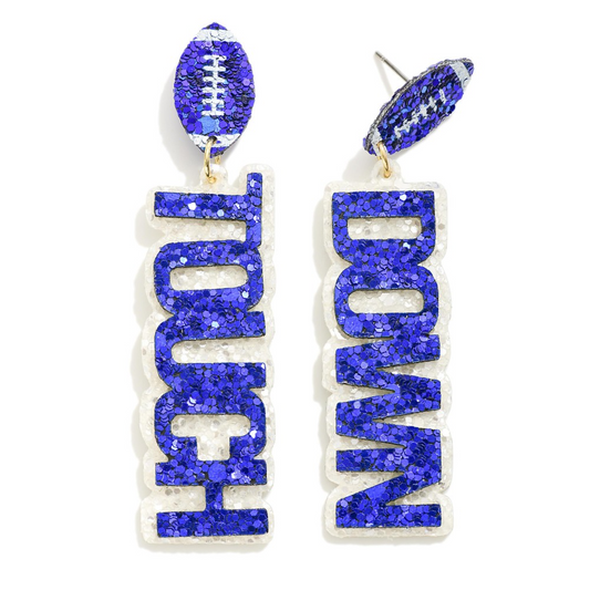 Touch Down Football Earrings