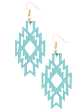 Aztec Wood Earrings - Lady Dorothy Boutique