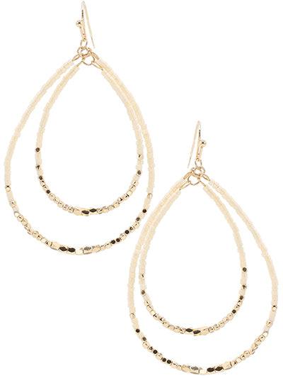 Bead Layered Teardrop Earrings - Lady Dorothy Boutique