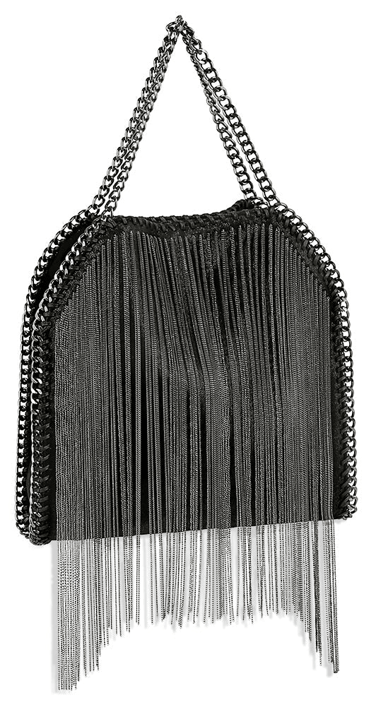 Beaded Fringe And Cuben Link Shoulder Bag - Lady Dorothy Boutique