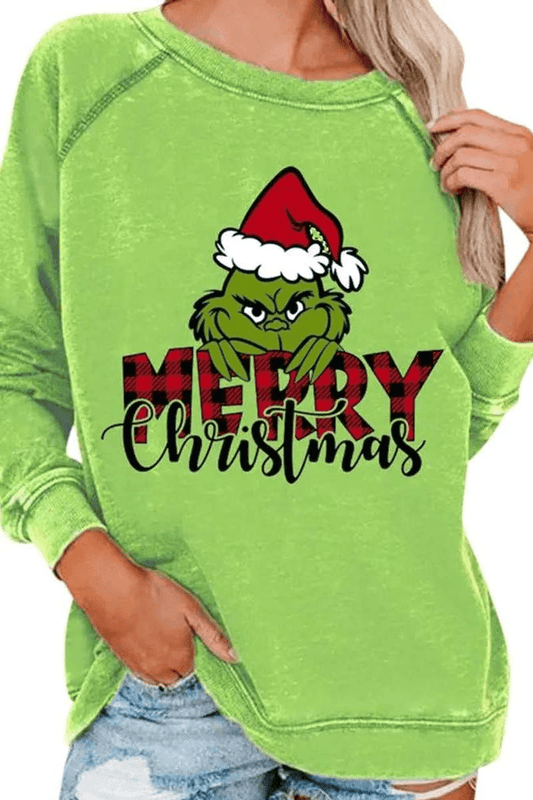 Christmas Grinch Sweatshirt - Lady Dorothy Boutique