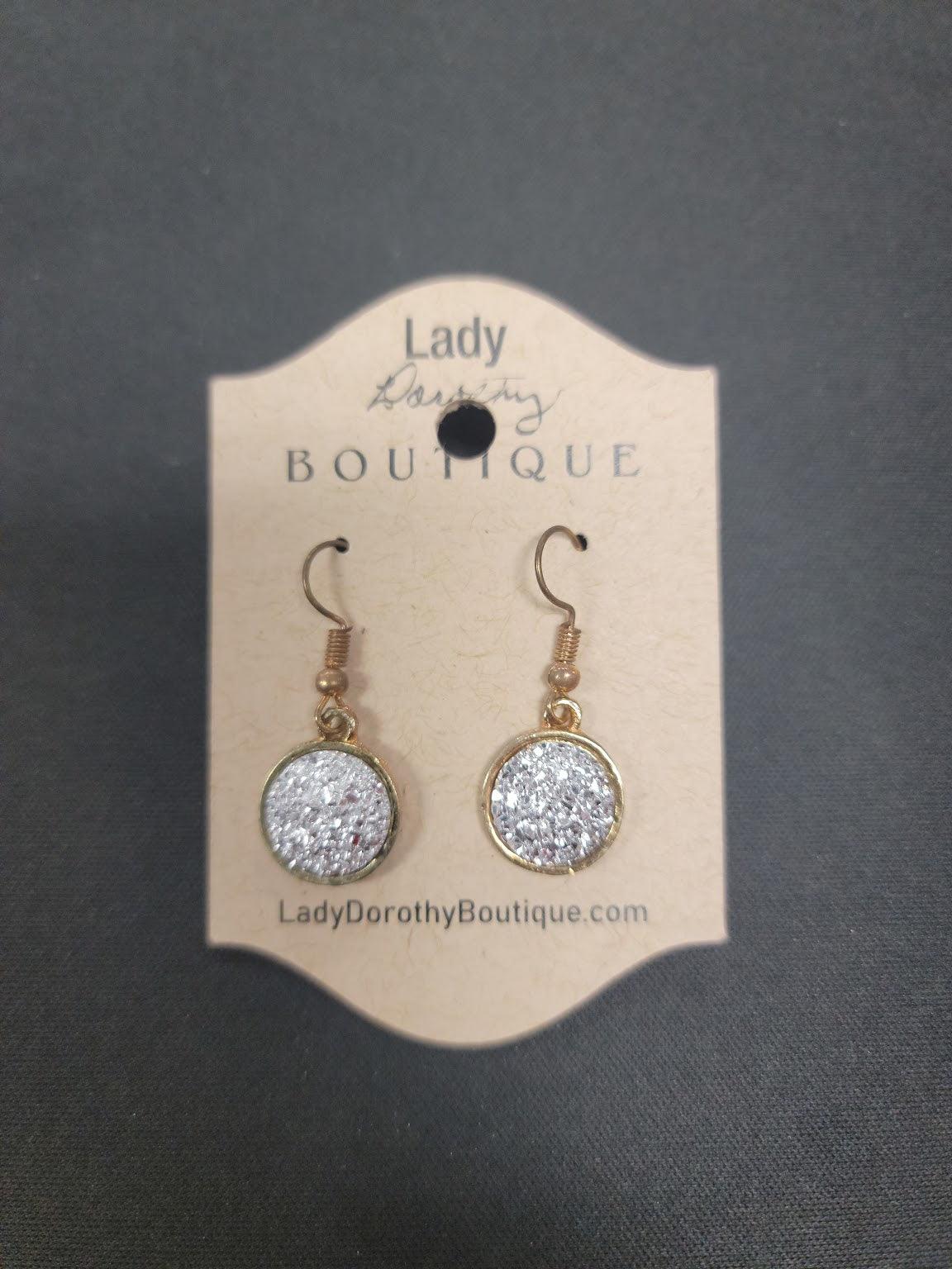 Circle Stone Dangle Earrings - Lady Dorothy Boutique
