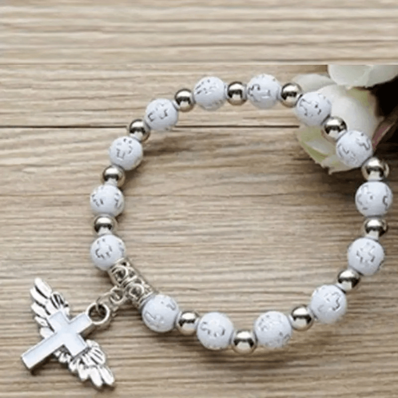 Cross Wings Beaded Bracelet - Lady Dorothy Boutique