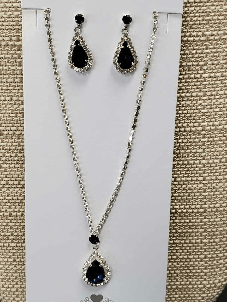 Cubic Zirconia Earring & Necklace Set - Lady Dorothy Boutique