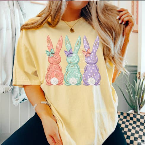 Faux Painted Bunny Tee