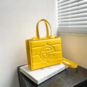 Embossed Pleather Tote Bag - Lady Dorothy Boutique
