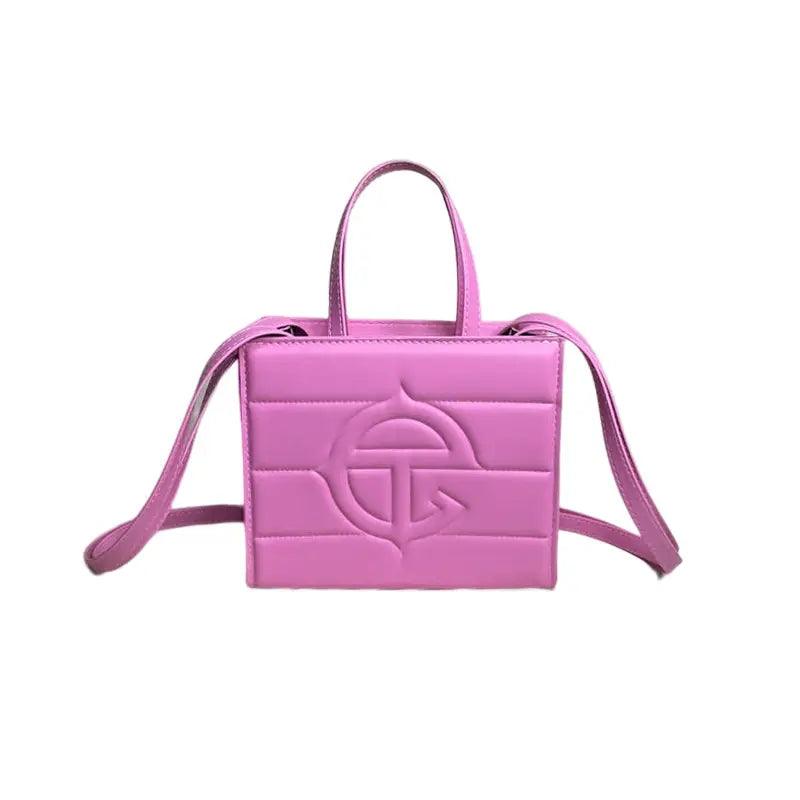 Embossed Pleather Tote Bag - Lady Dorothy Boutique