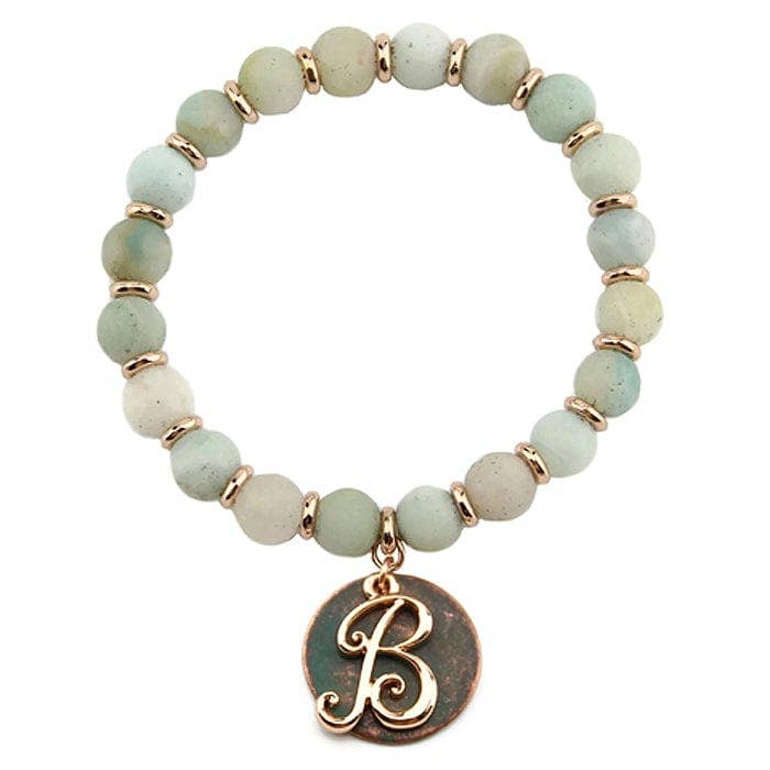 Semi Precious Stone Bead Letter Collection