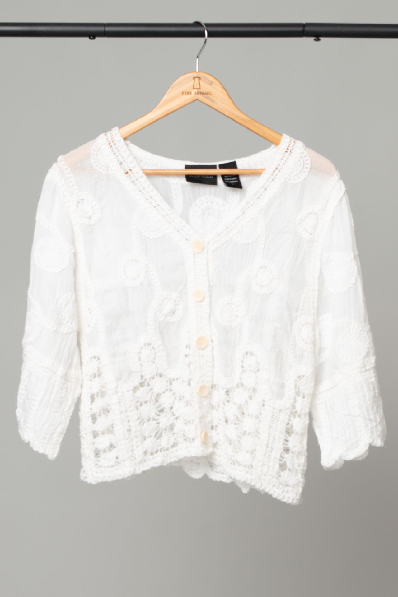 Crochet Button Front Jacket