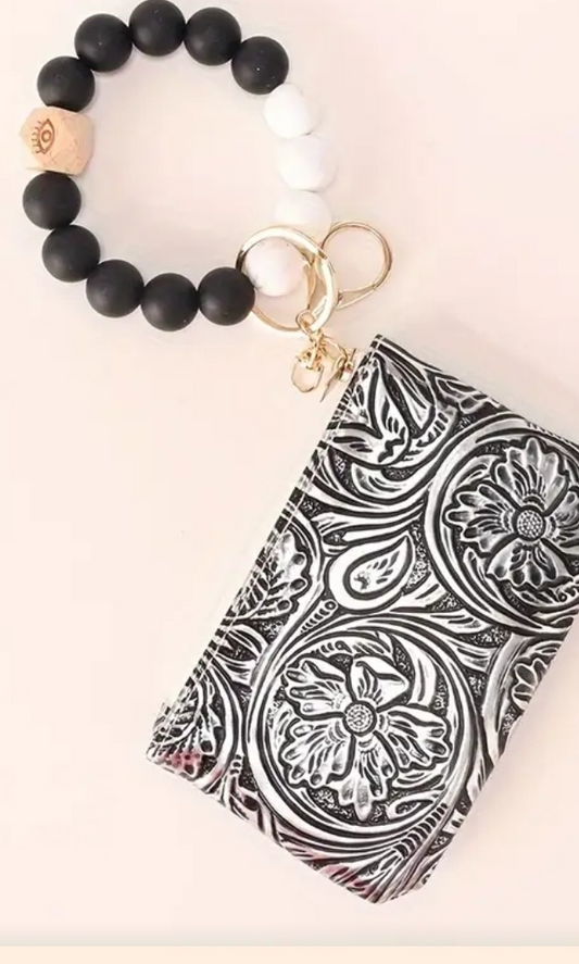 Bangle Keychain Tooled Pouch