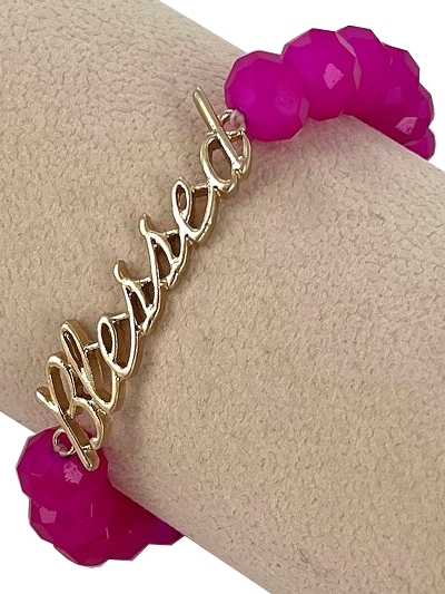 Blessed Glass Bead Bracelet