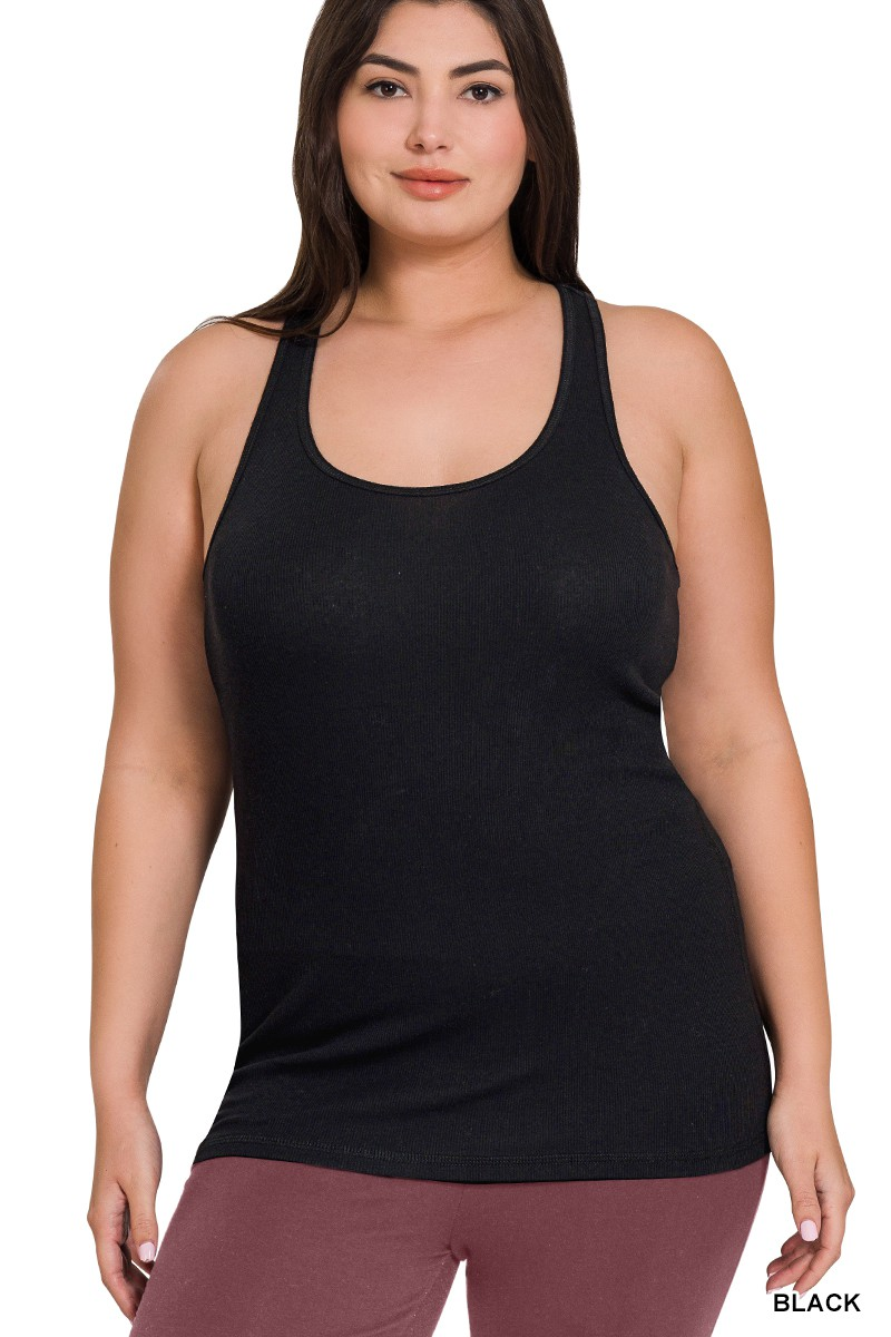 Racer Back Ribbed Tank