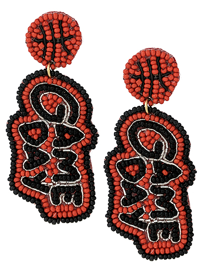 Game Day Seed Bead Earrings