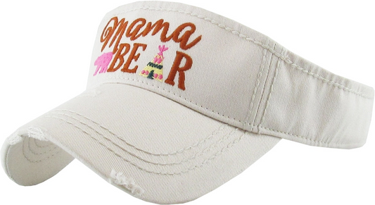 Mama Bear Vintage Washed Sun Visor