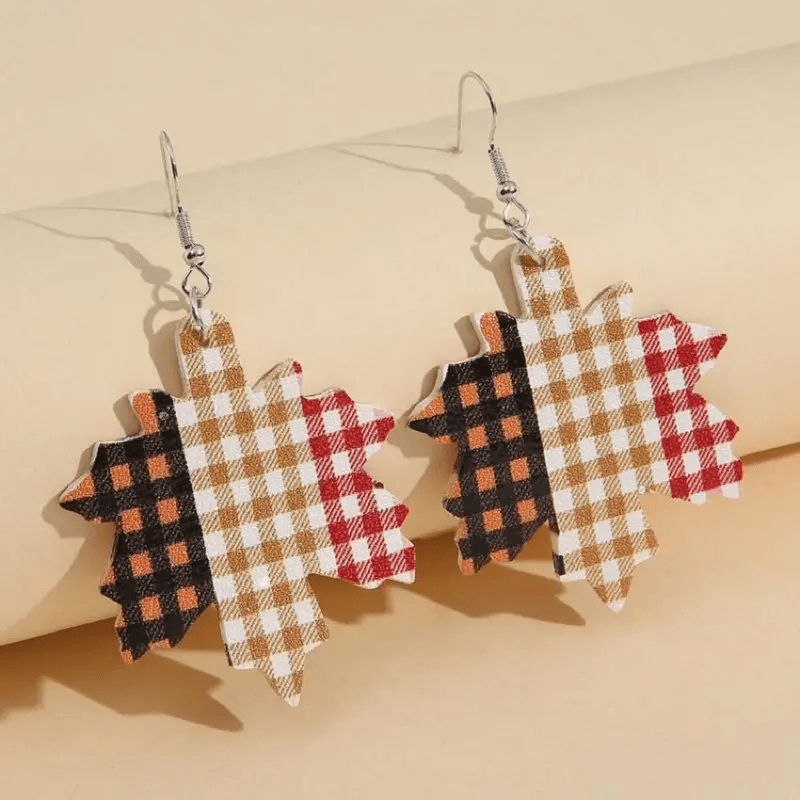 Fall Leather Earrings - Lady Dorothy Boutique