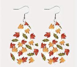 Fall Leather Earrings - Lady Dorothy Boutique