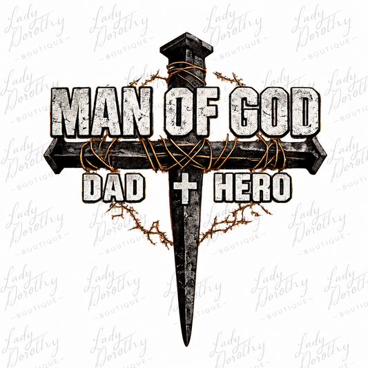 Man Of God, Dad + Hero Design