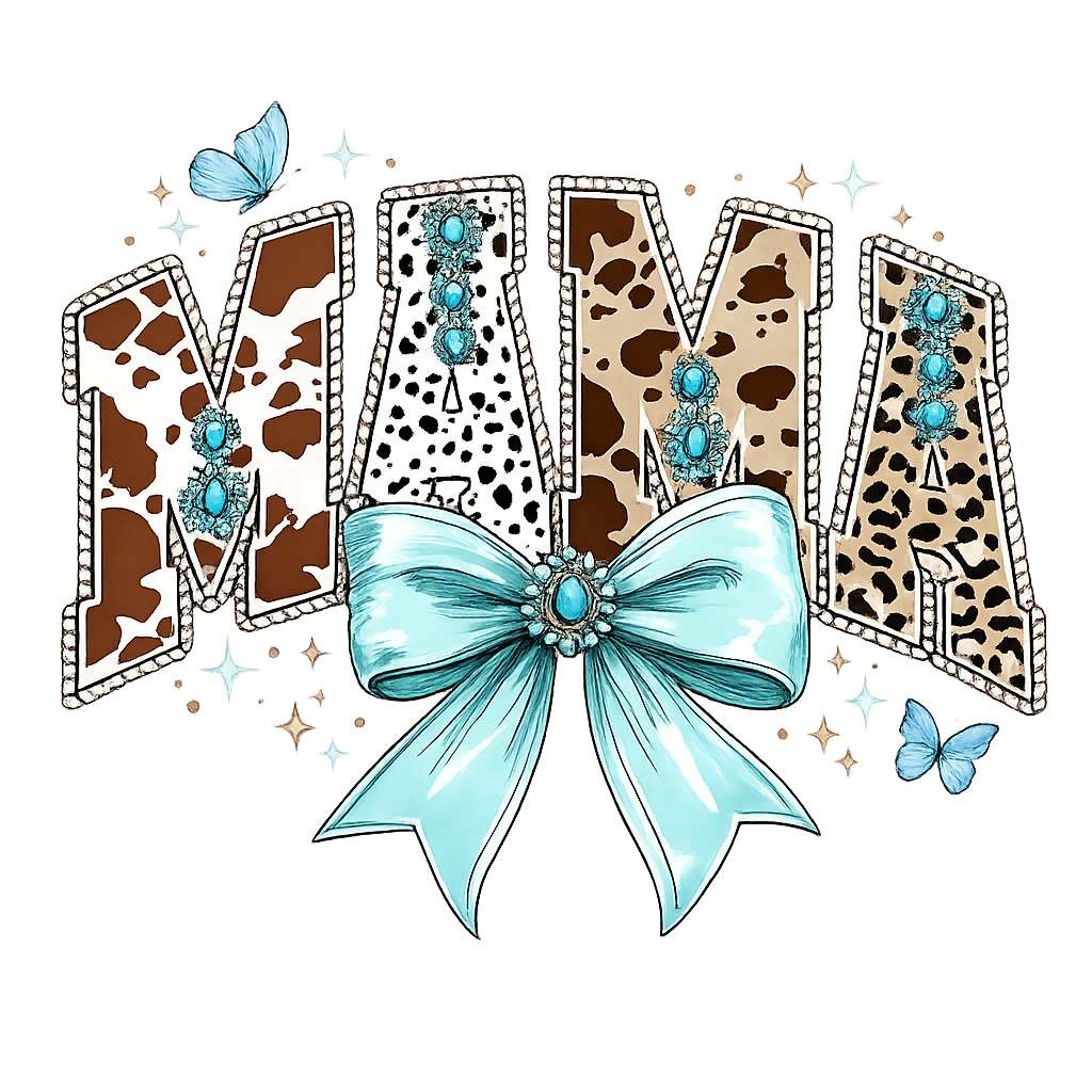 Turquoise Bow Mama Design