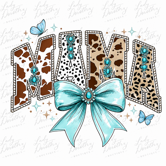 Turquoise Bow Mama Design