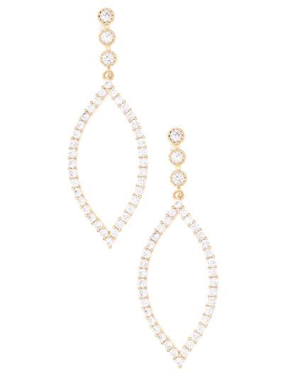 Gold CZ Dangle Earrings - Lady Dorothy Boutique