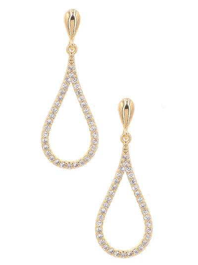 Gold CZ Teardrop Earrings - Lady Dorothy Boutique