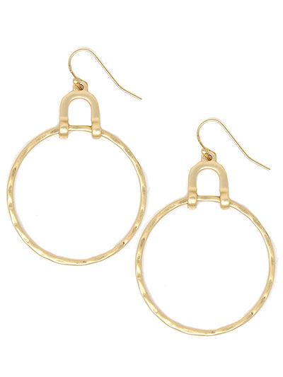 Hammered Circle Earrings - Lady Dorothy Boutique