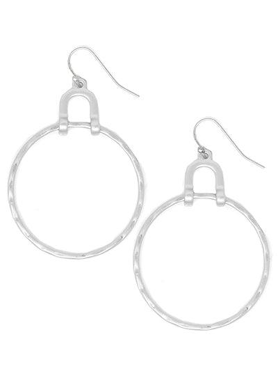 Hammered Circle Earrings - Lady Dorothy Boutique