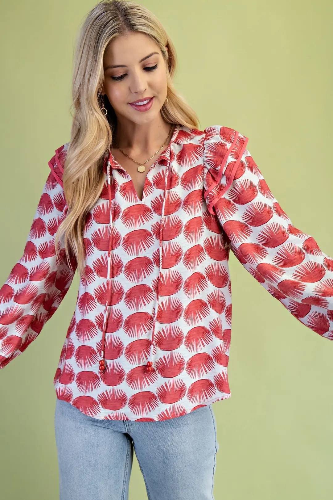 Magenta Rays Top