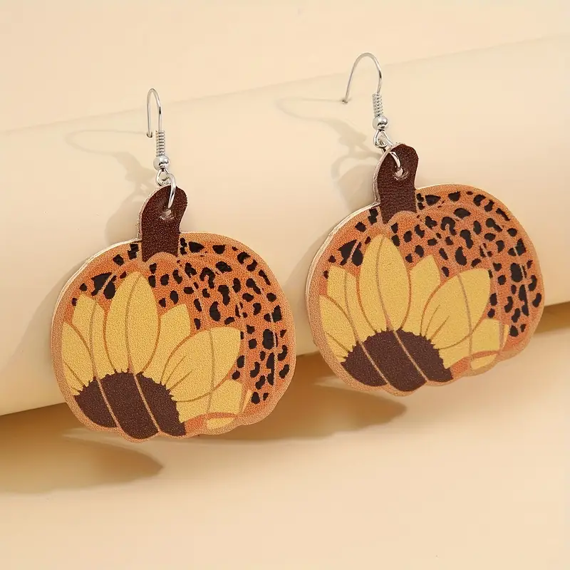 Fall Leather Earrings