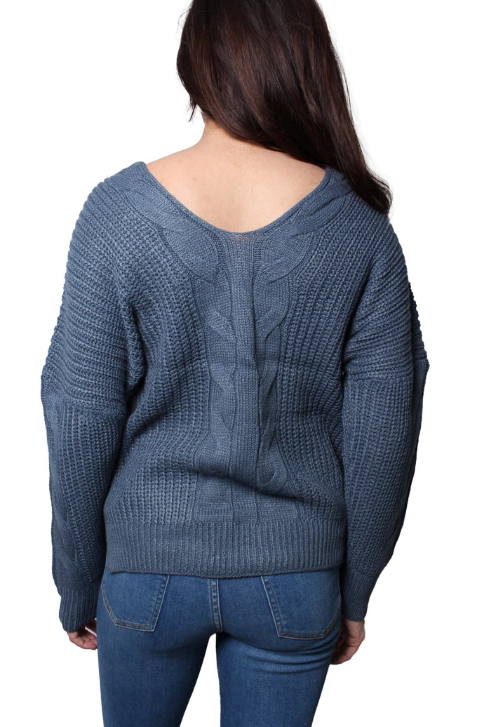 Double Vee Cable Sweater