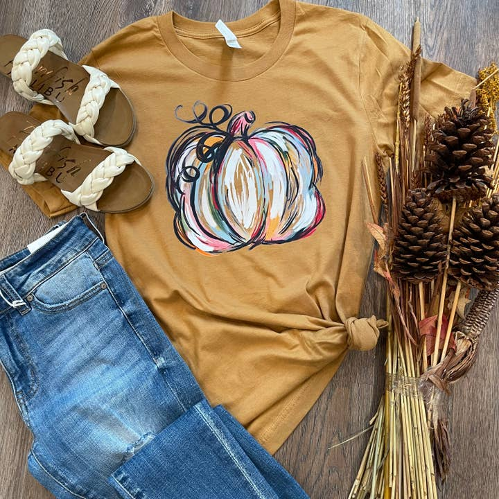 Watercolor Pumpkin Tee