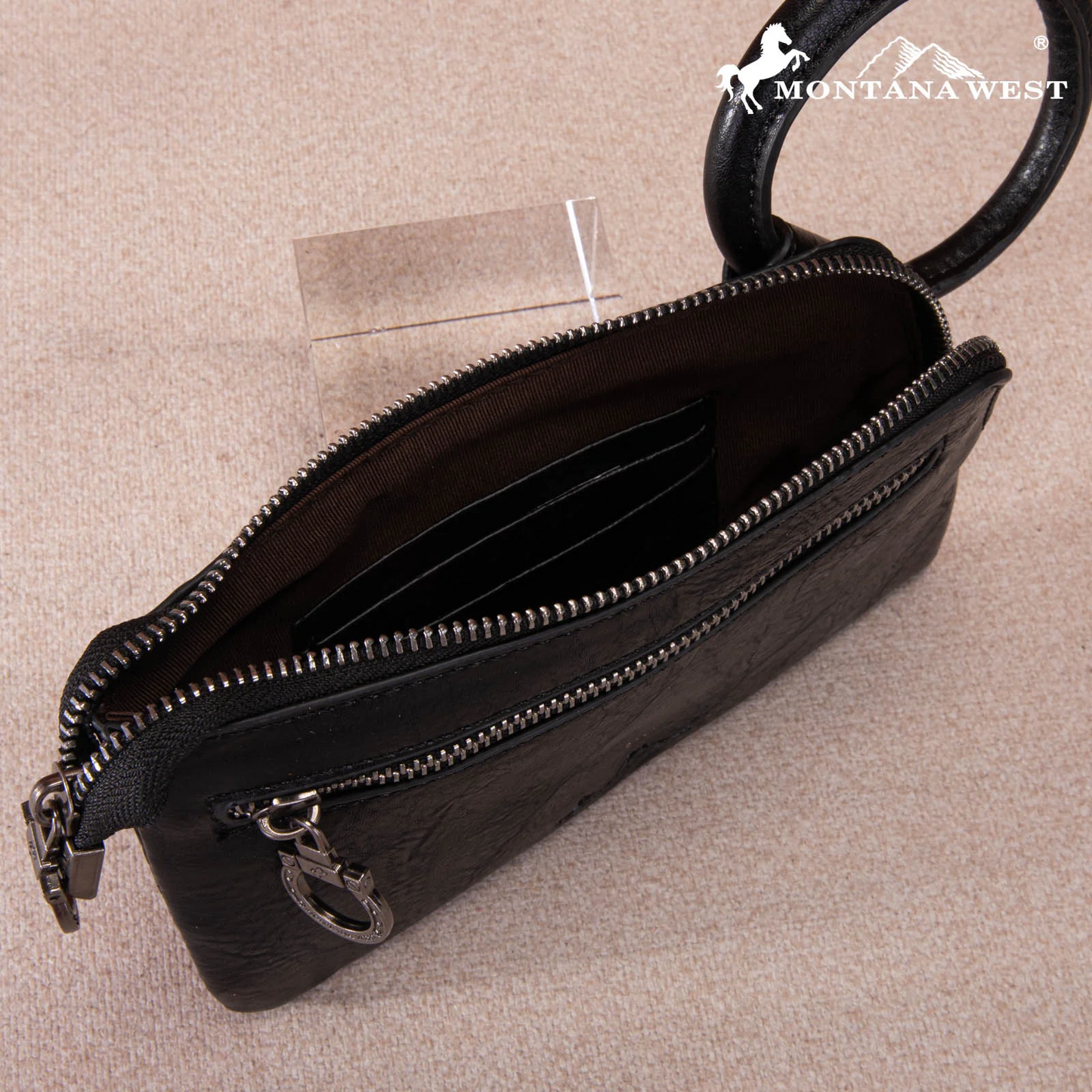 Floral Tooled Wristlet