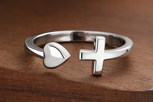 Stainless Cross Ring