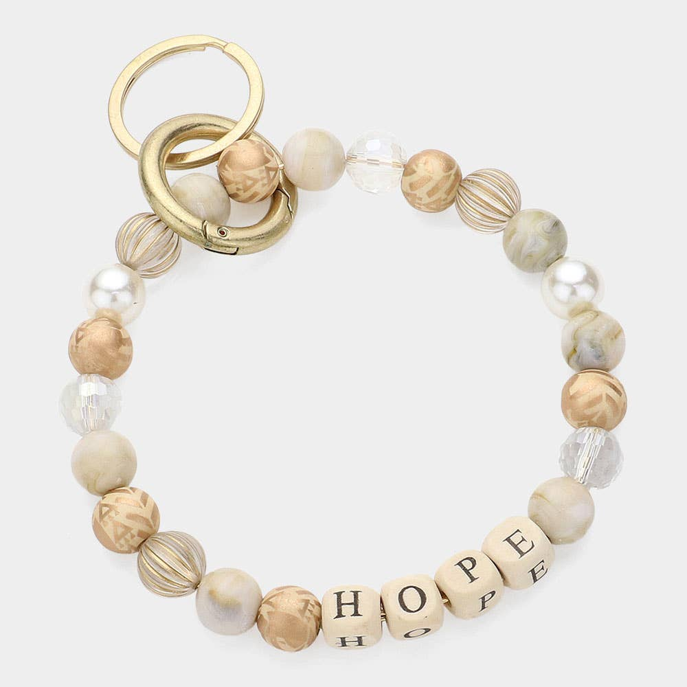 Hope Beaded Keychain