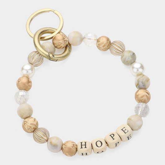 Hope Beaded Keychain