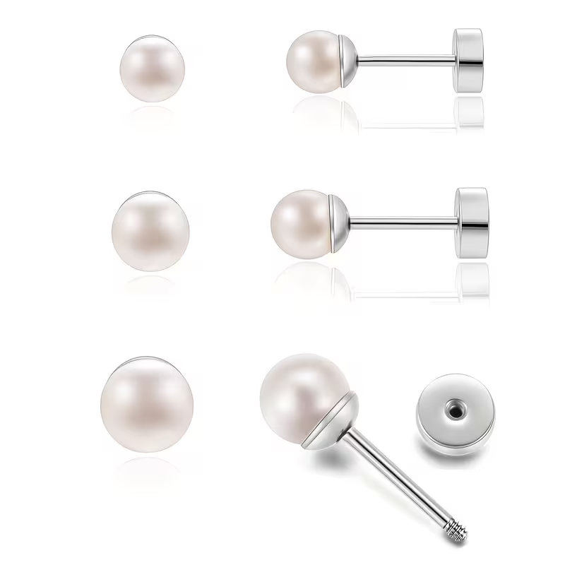 Pearl Flat Back Earrings