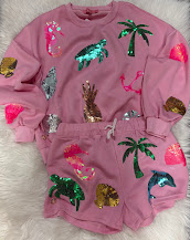 Sequin Sunset Beach Set