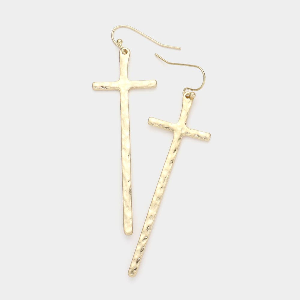 Solid Cross Earrings