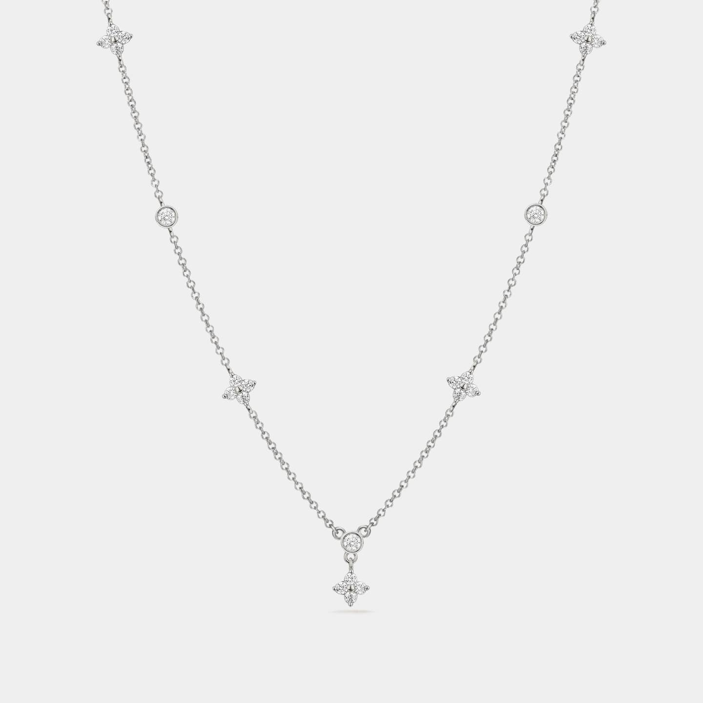 Sterling Silver Flower Necklace