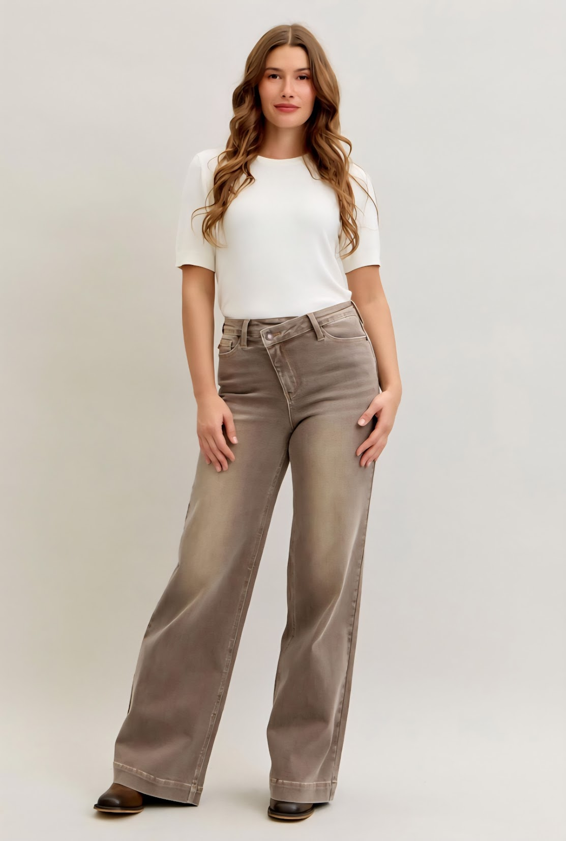 Retro Dyed Criss Cross Wide Bottom 881031