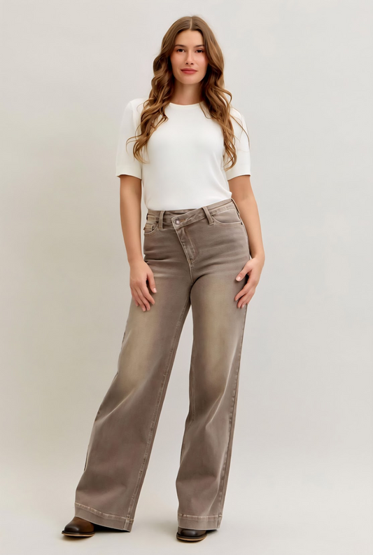 Retro Dyed Criss Cross Wide Bottom 881031