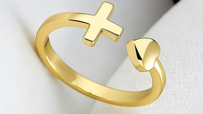 Stainless Cross Ring